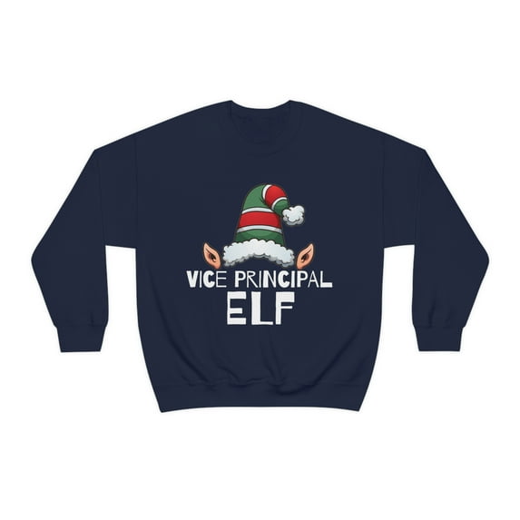 Vice Principal Teacher Elf Unisex Sweatshirt, S-2XL Christmas Elves