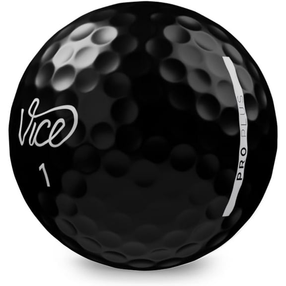 Pre-Owned Vice Pro Plus Black Golf Balls, Mint / AAAAA Condition, 12 Count, by Reload