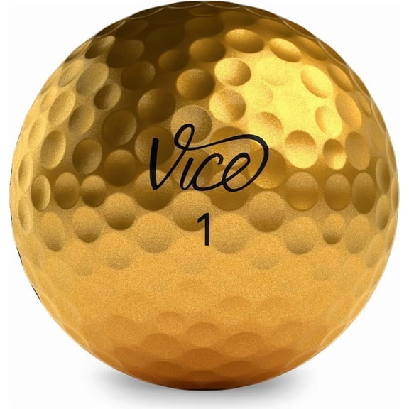 Vice Pro Plus Gold Golf Ball 12 pack