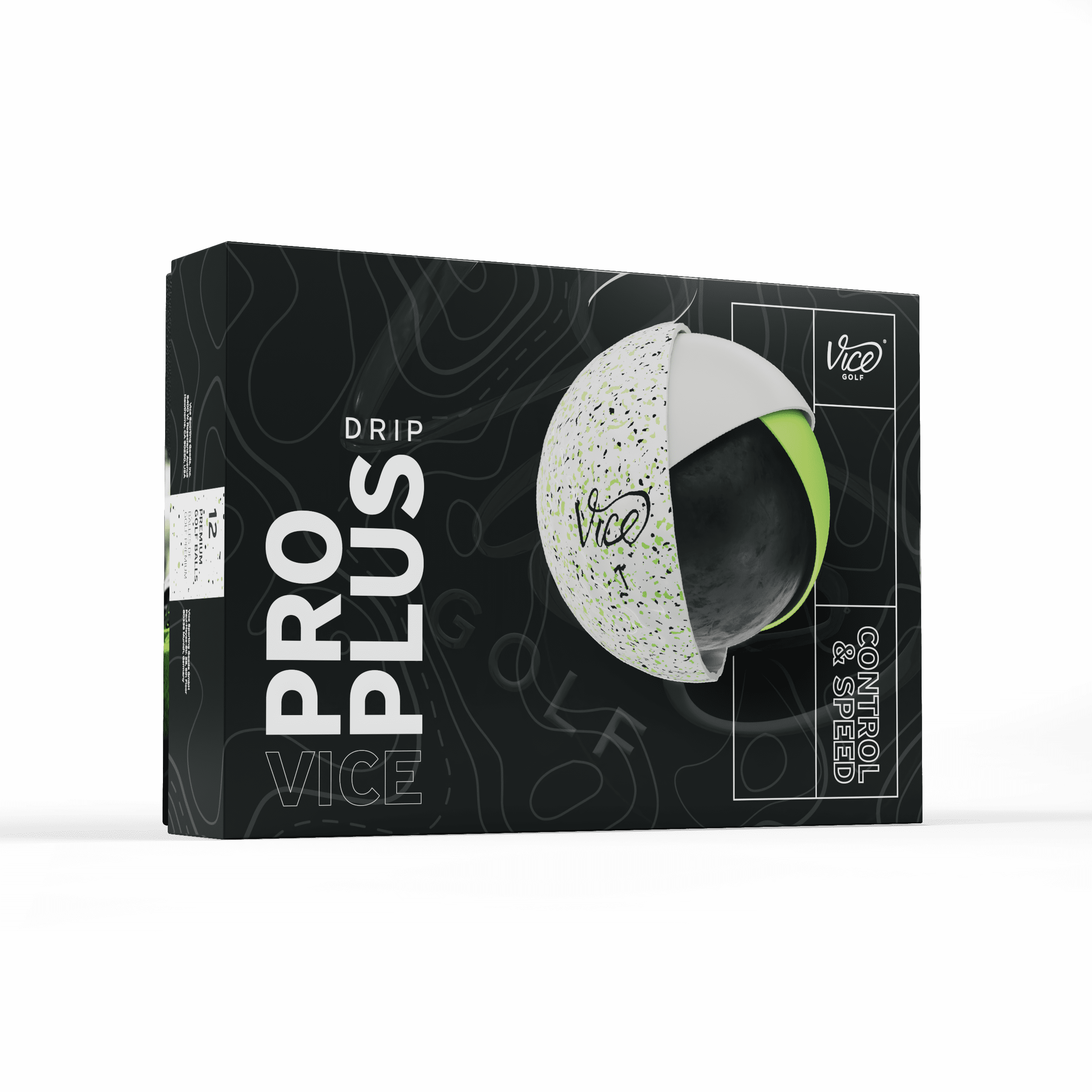 Vice Pro Plus Golf Balls Drip Lime 12 pack