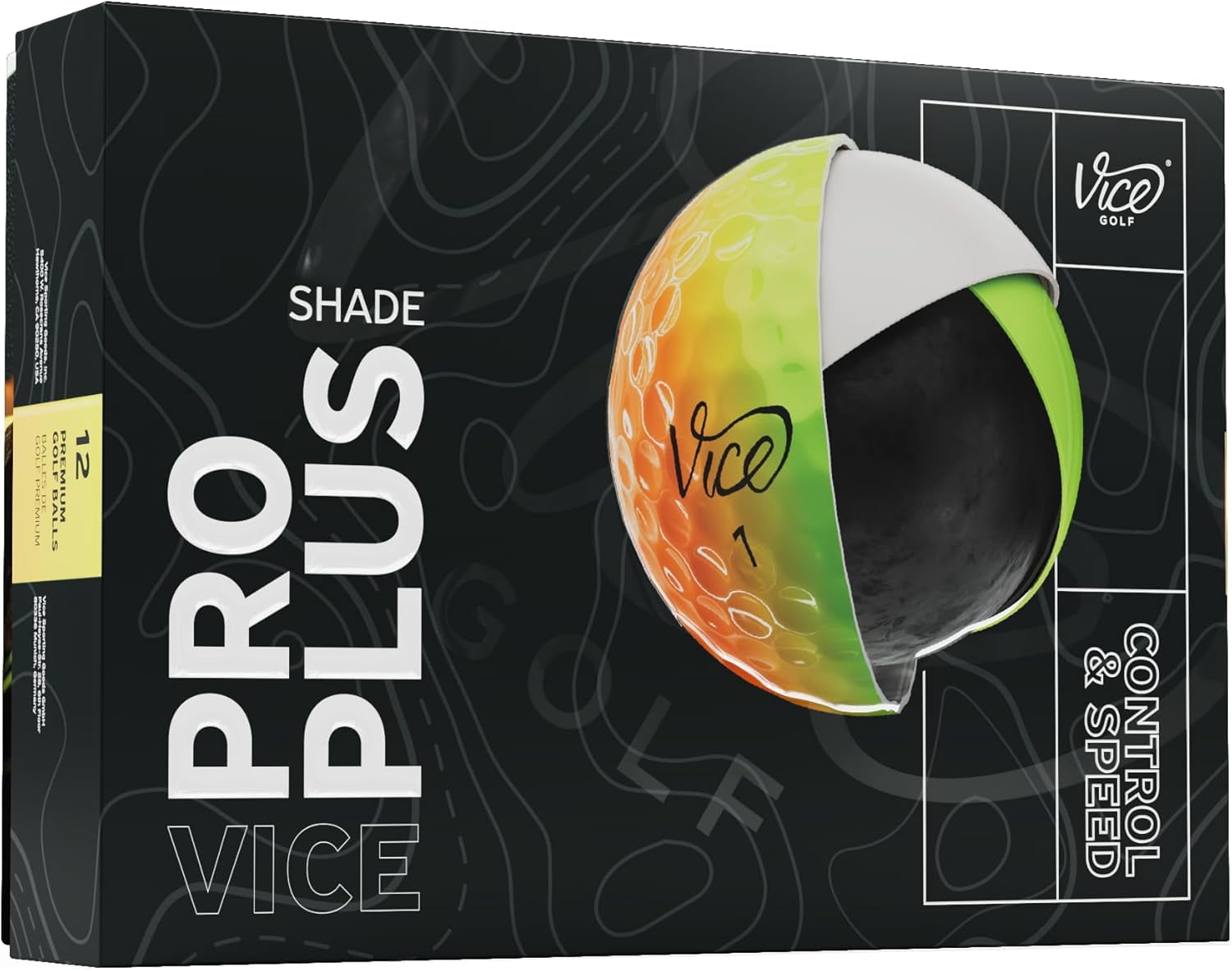 Vice Pro Plus Golf Balls (2025 Model) Shade Yellow Orange