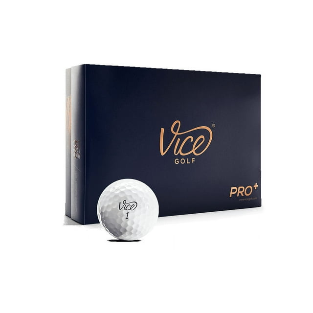 Vice Pro Plus White Golf Balls, 12 Pack