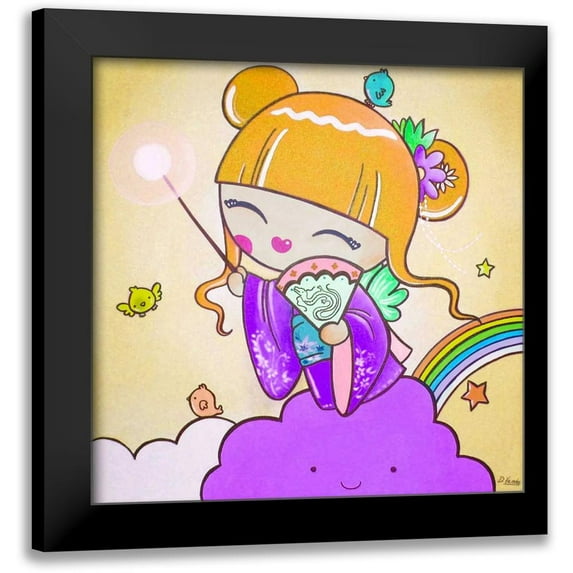 Vicedo, Diana 12x12 Black Modern Framed Museum Art Print Titled - Japanese Fairy