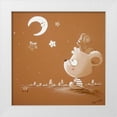 thumbnail image 1 of Vicedo, Diana 26x26 White Modern Wood Framed Museum Art Print Titled - Bear and Moon, 1 of 4