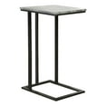 thumbnail image 1 of Vicente Marble Top C-Shaped Sofa Side Table Grey, 1 of 2