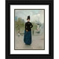 thumbnail image 1 of Vicente Gomez Y Plasent 11x14 Black Ornate Wood Framed Double Matted Museum Art Print Titled: La Parisienne (1886), 1 of 5