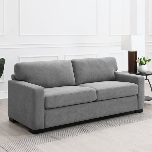 Vicente Grey Upholstered Sofa Sleeper with Queen Mattress