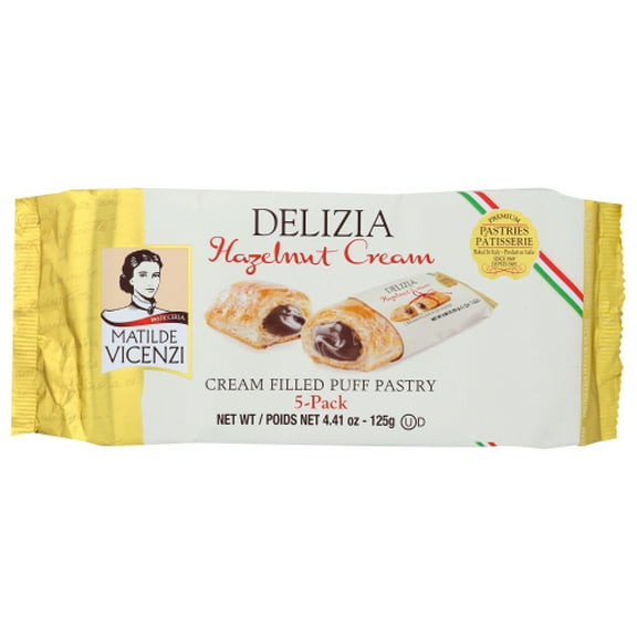 Vicenzi Puff Pastry Delizia Hazelnut 4.41 oz (Pack of 8)