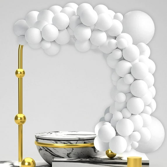 Vicer Easy Pumping Latex 100 Piece Balloon Garland Kits With Arch Column And Ribbon 18", 12", 10", 5" For Birthday Parties