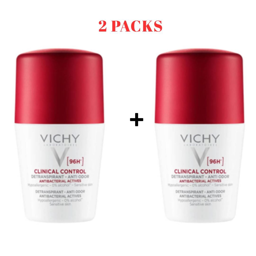 Vichy Clinical Control 96h Roll On Deodorant Anti-Perspirant 50ml Set of 2