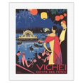 thumbnail image 1 of Vichy France - Comité des Fêtes Festival - Vintage Travel Poster by Roger Broders c.1926 - Fine Art Rolled Canvas Print 16in x 20in, 1 of 4