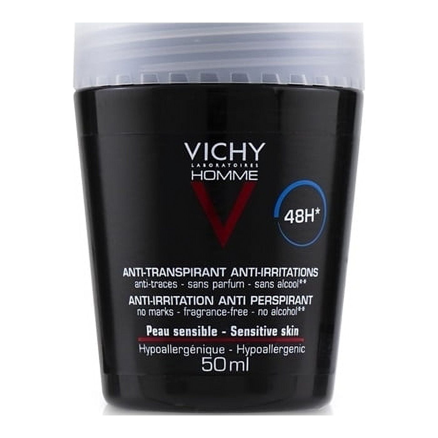 Vichy Men's Homme 48H* Anti-Irritations & Anti Perspirant Roll-On Deodorant  Rollerball 1.69 oz Bath & Body 3337871320379 - Jomashop