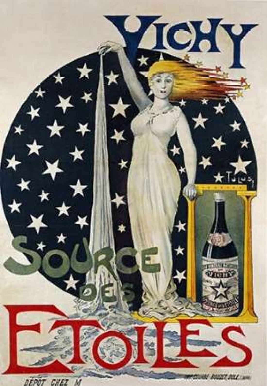 Vichy Source Des Etoiles Canvas Art - Unknown (20 x 28)