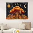thumbnail image 1 of ViciArt Autumn Tree Portal Tapestry – 60"x80" Polyester Woodland Fox Owl Squirrel Moon Phase Wall Hanging, 1 of 4