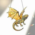 thumbnail image 1 of ViciArt Bearded Dragon with Wings Acrylic Window Hanging – 4" Fantasy Reptile Suncatcher, 1 of 4