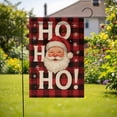 thumbnail image 1 of ViciArt Buffalo Plaid Santa Garden Flag – 28" x 40" Rustic Christmas Decor, Outdoor Holiday Flag, 1 of 5