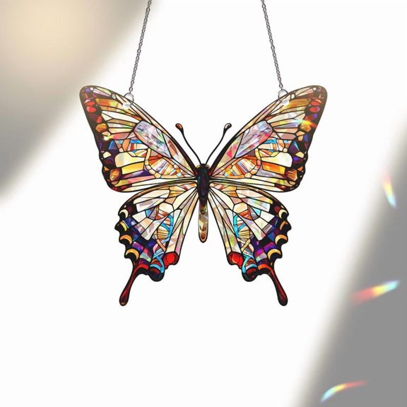 ViciArt Butterfly Acrylic Window Hanging – Hologram Suncatcher, Boho Window Decor, Garden Gift