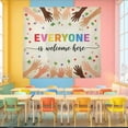 thumbnail image 1 of ViciArt Everyone Is Welcome Here Classroom Tapestry – 51"x60" Polyester Diversity & Inclusion Wall Hanging, Multicultural School Decor, 1 of 4