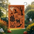 thumbnail image 1 of ViciArt Halloween Pumpkin Cat Garden Flag – 28”x40” Orange Fall Outdoor Yard Decoration, 1 of 4