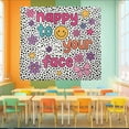 thumbnail image 1 of ViciArt Happy to See Your Face Classroom Tapestry – 40"x60" Polyester Retro Fun Teacher Wall Hanging, Back to School Decor, 1 of 4