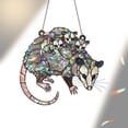 thumbnail image 1 of ViciArt Opossum Mom Suncatcher – Holographic Acrylic Window Decor, Animal Gift, 12" Ornament, 1 of 4
