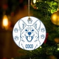 thumbnail image 1 of ViciArt Personalized Dog Portrait Ornament, Custom Ceramic Pet Memorial, Christmas Decoration, 1 of 5