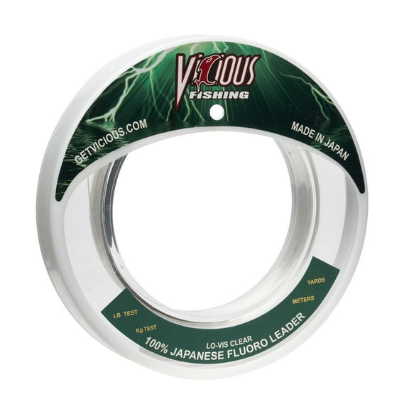 Vicious 100% Japanese Fluorocarbon Leader - 50 Lb Test