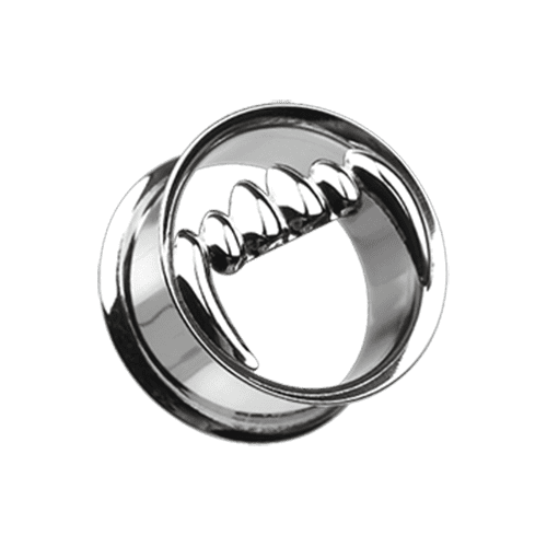 Vicious Fang Hollow Steel Double Flared Ear Gauge Plug