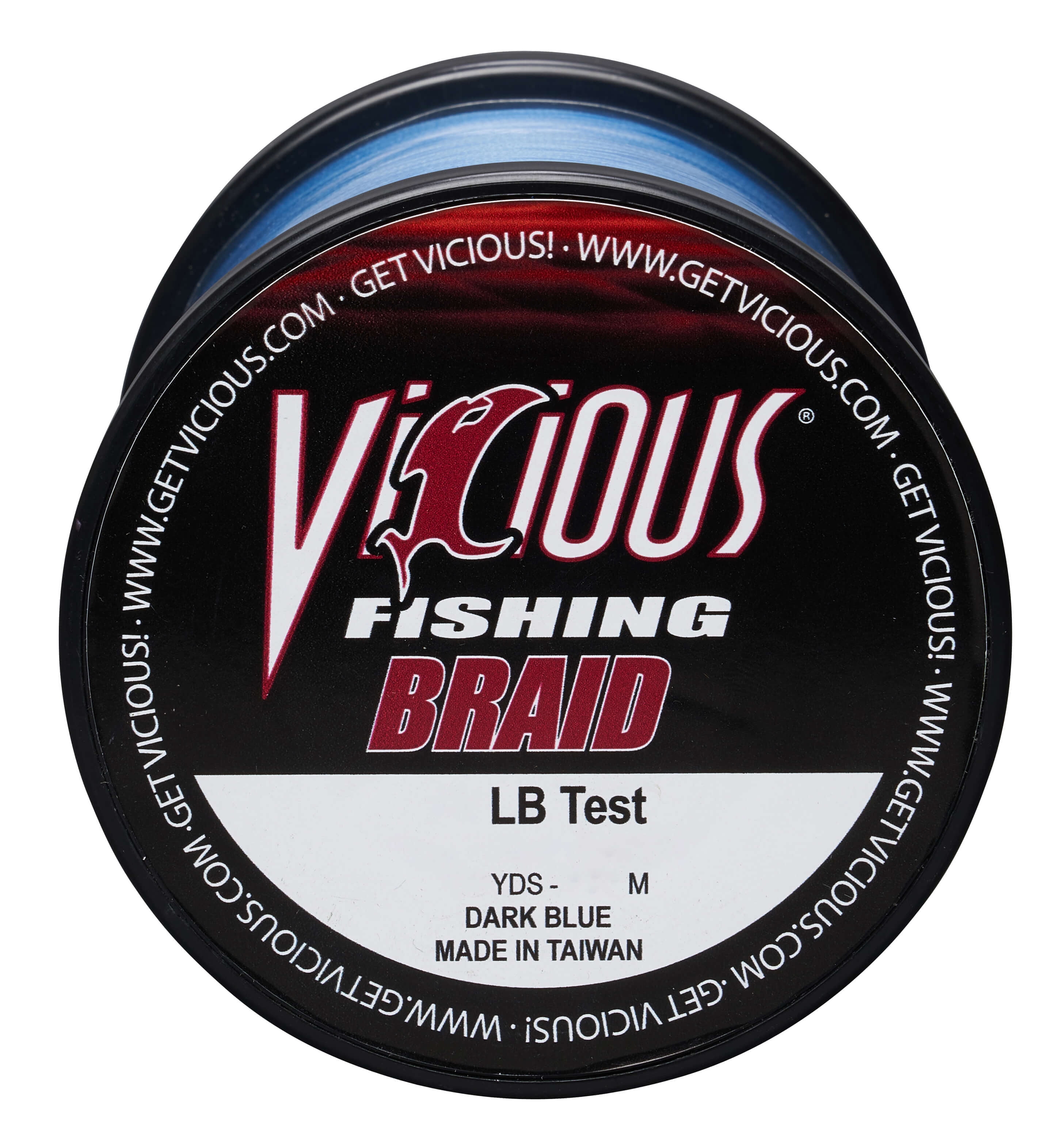 Vicious Fishing 80lb Hi-Vis Blue Braid, 1500 Yards, .0169 in