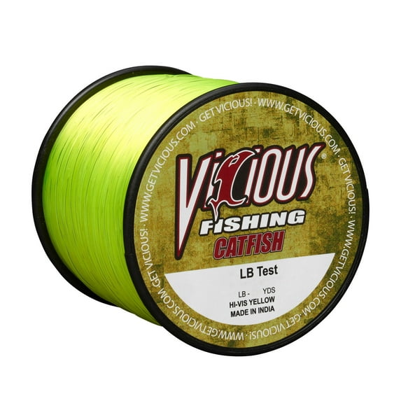 Vicious Catfish Hi-Vis Yellow Mono - 25 Lb Test