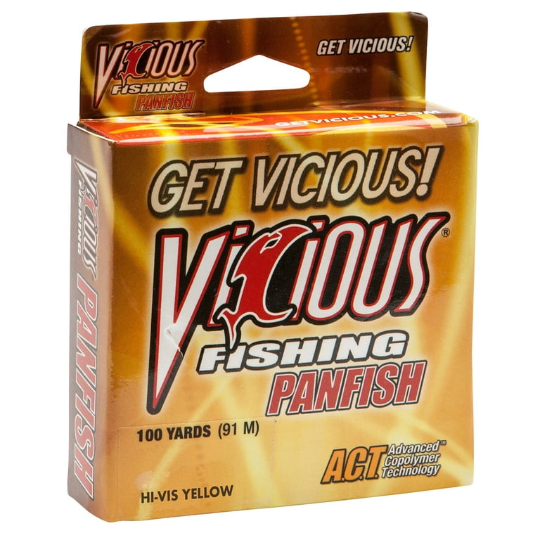 Vicious Panfish Hi-Vis Yellow Mono - 100 Yards 