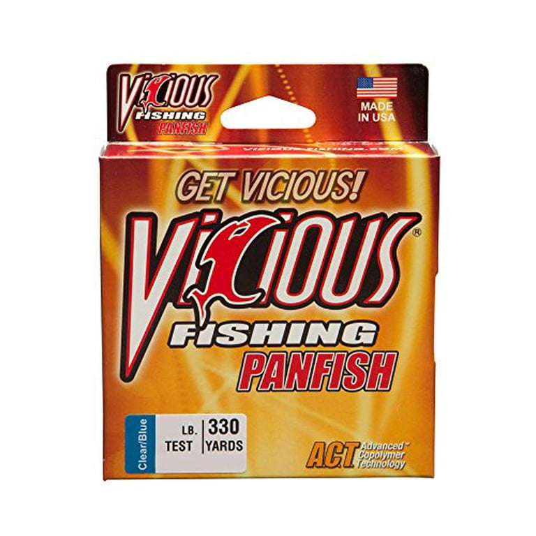 *Vicious Fishing Panfish PCB6 Fishing Line 330 Yd/Clear Blue/6 lb