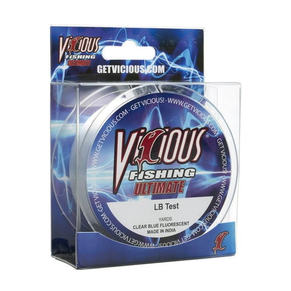 Vicious Ultimate Clear-Blue Fluorescent Mono - 10 Lb Test