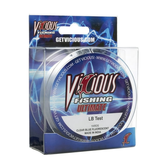 Vicious Ultimate Clear-Blue Fluorescent Mono - 14 Lb Test