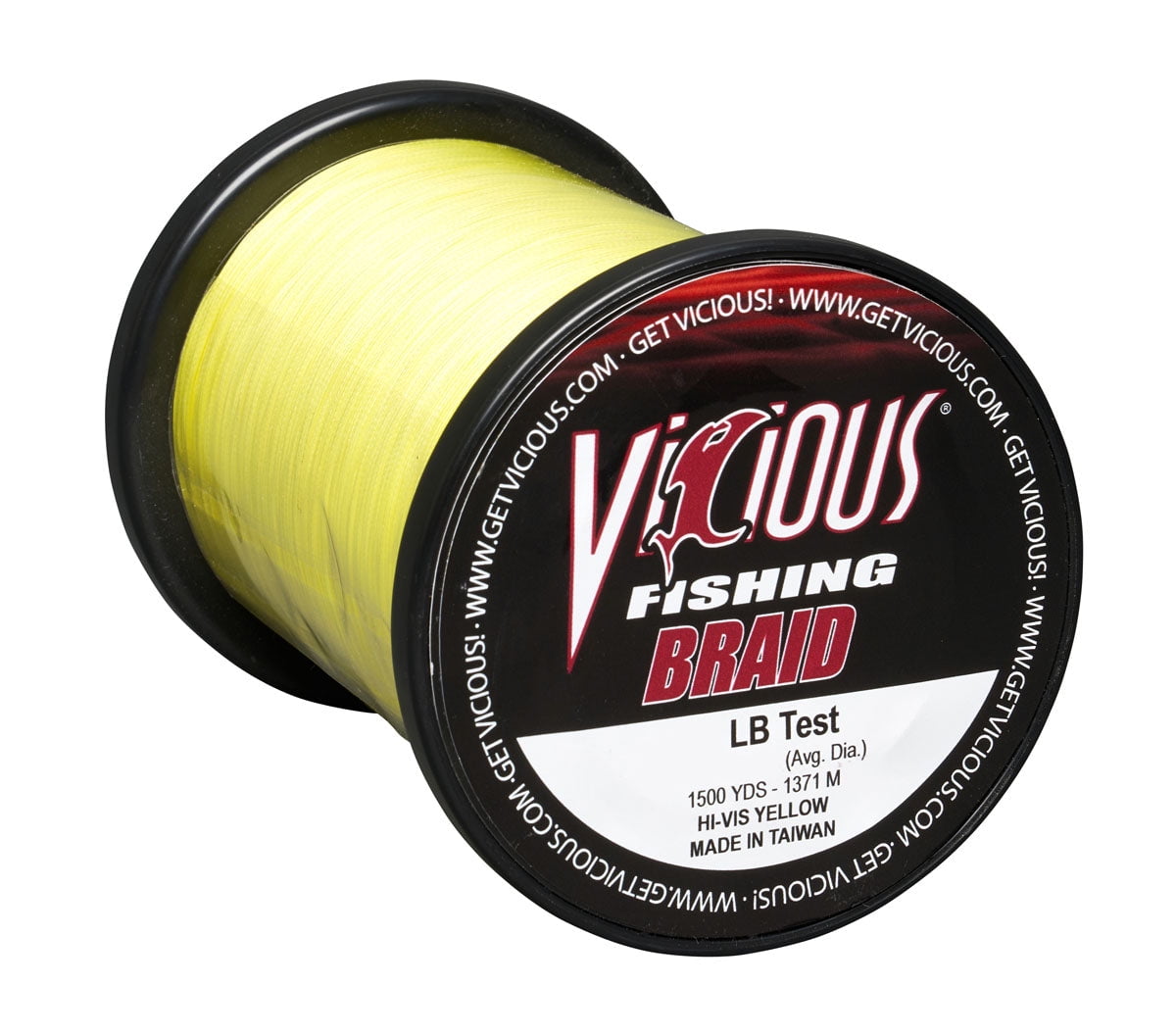 Vicious No-Fade Braid Hi-Vis Yellow Line