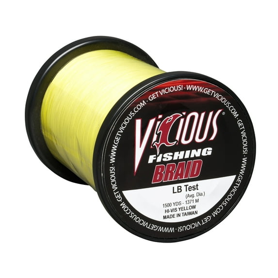 Vicious Standard Yellow Braid - 50 Lb Test
