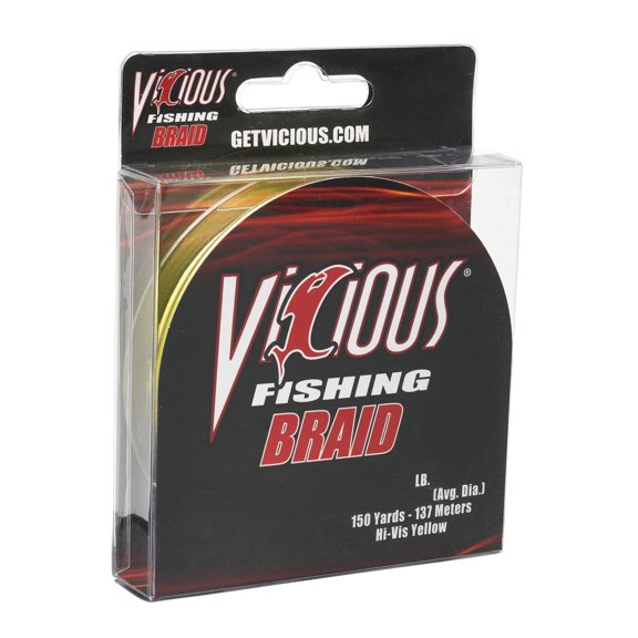 Vicious Standard Yellow Braid - 65 Lb Test