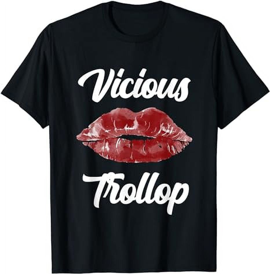 Vicious Trollop Funny Meme Viral Lipstick Lip Color Makeup TShirt