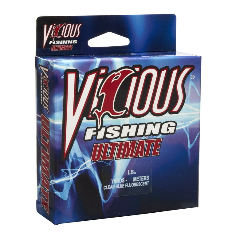 Vicious Ultimate Clear Blue Fluorescent Mono - 100 Yards 