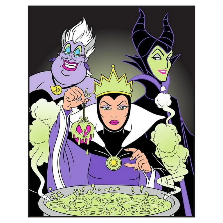 レア disney VILLAINS ヴィランズ タペストリー ラグ USA製 Vicious