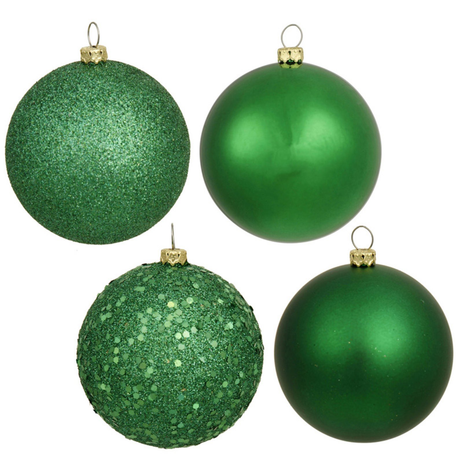Vickerman 1.6" Green 4-Finish Ball Ornament Assortment, 96 per Box - image 1 of 2