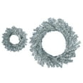 thumbnail image 1 of Vickerman 10"/18" Silver Wreath Set 162 Tips, Set of 2, 1 of 2