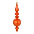 thumbnail image 1 of Vickerman 10 by 2.4" Burnished Orange Candy Glitter Snowflake Finial 4/Bag. Add some sparkle and shine to your holiday decorating projects with this 10 inch finial ornament. Made with shatterproof pla, 1 of 1