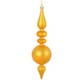 thumbnail image 1 of Vickerman 10 by 2.4" Honey Gold Candy Glitter Snowflake Finial 4/Bag. Add some sparkle and shine to your holiday decorating projects with this 10 inch finial ornament. Made with shatterproof plastic., 1 of 1