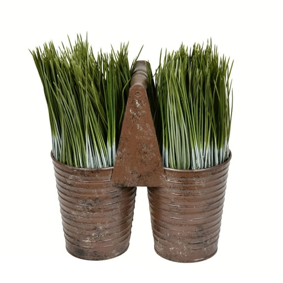 Vickerman 10" Artificial Potted Grass.