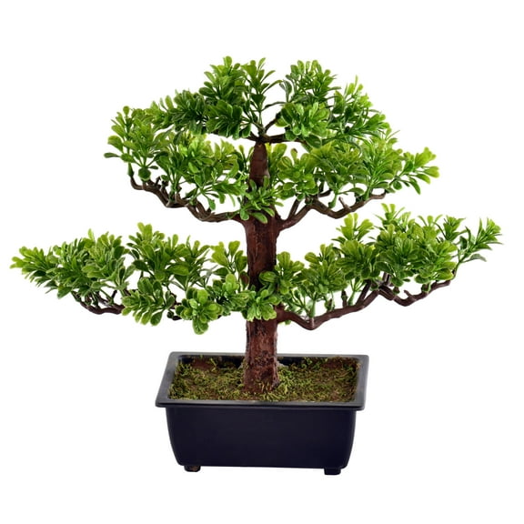 Vickerman 10" Artificial Potted Murraya Bonsai Tree.