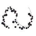 thumbnail image 1 of Vickerman 10' Black Pearl Branch Ball Wire Garland., 1 of 4