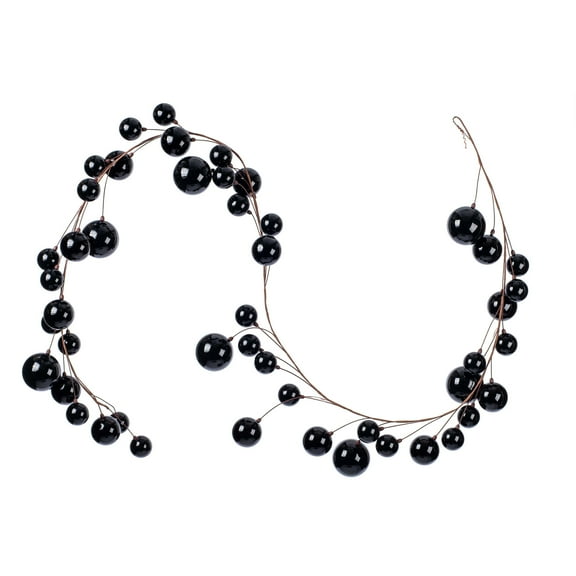 Vickerman 10' Black Pearl Branch Ball Wire Garland.