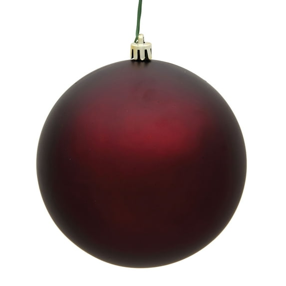 Vickerman 10" Burgundy Matte Ball Ornament