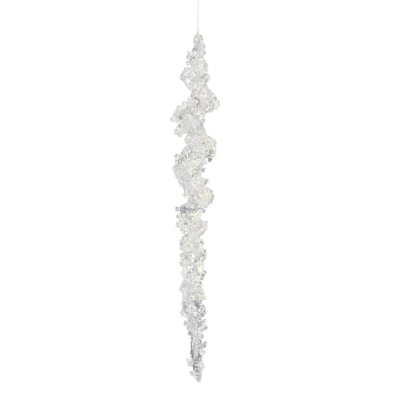 Vickerman 10" Clear Icicle Christmas Ornament, 6 per Bag